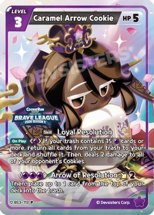 Caramel Arrow Cookie (BS3-113) - Promotion Cards Foil