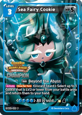 Sea Fairy Cookie (Champion) (BS2-029) - Promotion Cards Foil