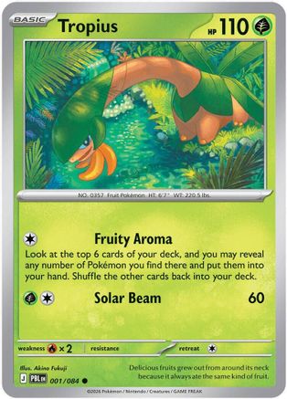 Tropius 001/084 - ME05 Pitch Black Reverse Holofoil