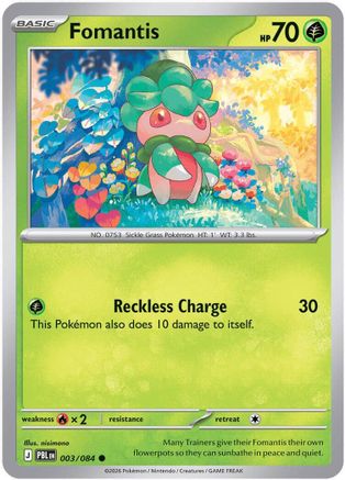 Fomantis - 003/084 - ME05 Pitch Black Reverse Holofoil