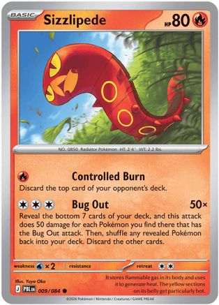 Sizzlipede 009/084 - ME05 Pitch Black Reverse Holofoil