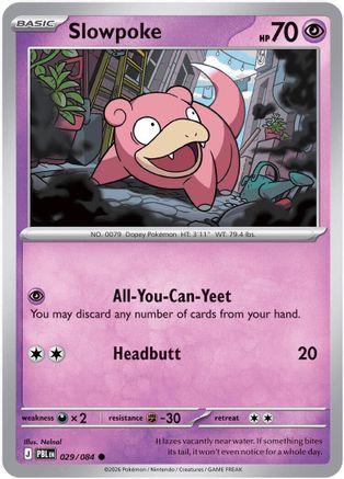 Slowpoke 029/084 - ME05 Pitch Black Reverse Holofoil