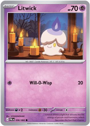 Litwick 036/084 - ME05 Pitch Black Reverse Holofoil