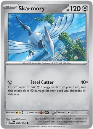 Skarmory 060/084 - ME05 Pitch Black Reverse Holofoil