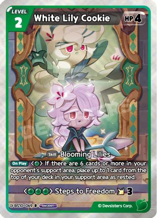 White Lily Cookie (069) (BS10-069) - The Dark Enchantress War Foil