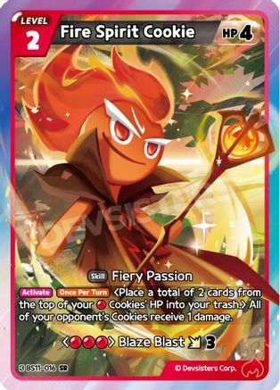 Fire Spirit Cookie (BS11-016) - The Dark Enchantress War Foil