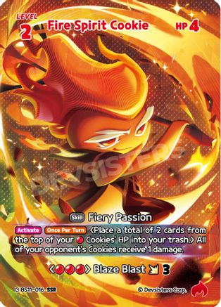 Fire Spirit Cookie (SSR) (BS11-016) - The Dark Enchantress War Foil