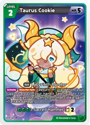 Taurus Cookie (P-141) - Promotion Cards