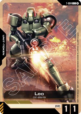 Leo (T-004) Token (WCS 26-27 Participation Pack Vol.2) (T-004) - Gundam Promotional Cards Holofoil