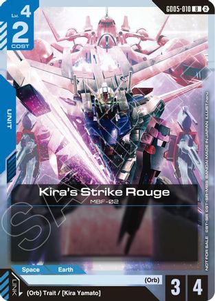 Kira's Strike Rouge (Event Pack 02) (GD05-010) - Gundam Promotional Cards Holofoil