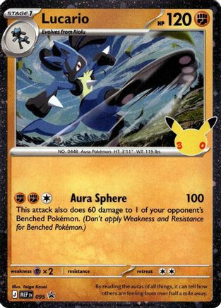 Lucario - 095 (30th Celebration) 95 - ME Mega Evolution Promo Holofoil