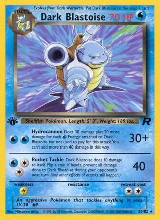 Dark Blastoise (20/82) [Team Rocket Unlimited]