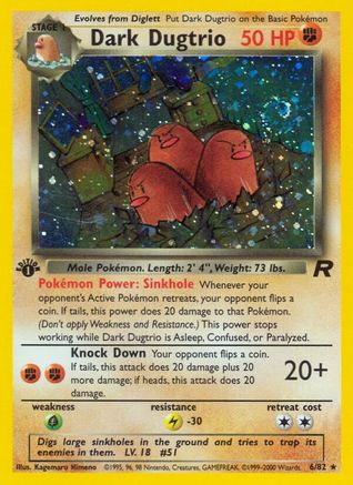 Dark Dugtrio (6/82) [Team Rocket Unlimited]