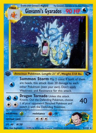 Giovanni's Gyarados (5/132) [Gym Challenge Unlimited]