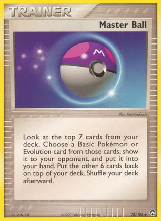 Master Ball (78/108) (Stamped) [EX: Power Keepers]