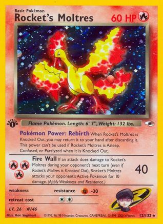 Rocket's Moltres (12/132) [Gym Heroes Unlimited]