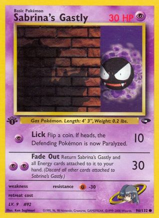 Sabrina's Gastly (96/132) [Gym Challenge Unlimited]