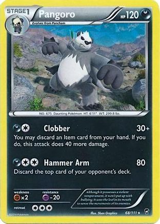 Pangoro (68/111) (Theme Deck Exclusive) [XY: Furious Fists]