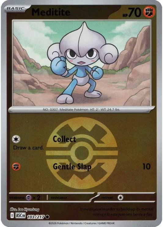 Meditite (Quick Ball) 103/217 - ME Ascended Heroes Reverse Holofoil