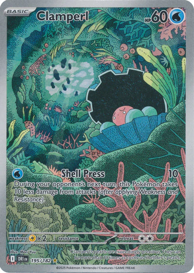 Clamperl - 195/182 195 - SV10 Destined Rivals Holofoil