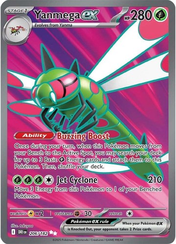 Yanmega ex - 206/182 - SV10 Destined Rivals Holofoil