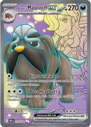 Arven's Mabosstiff ex - 218/182 - SV10 Destined Rivals Holofoil