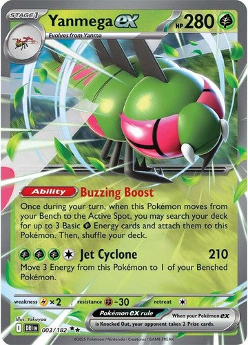 Yanmega ex - 003/182 - SV10 Destined Rivals Holofoil