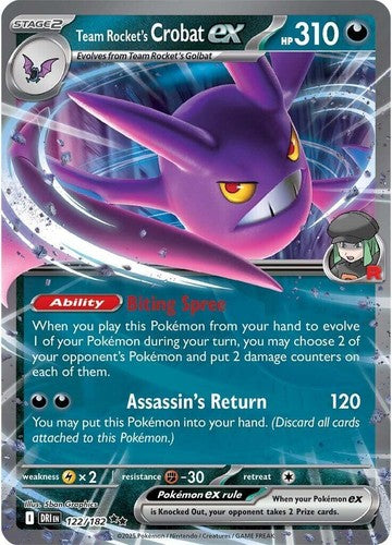 Team Rocket's Crobat ex - 122/182 - SV10 Destined Rivals Holofoil