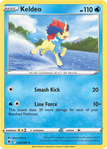 Keldeo (045/189) (Theme Deck Exclusive) [Sword & Shield: Astral Radiance]