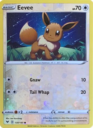 Eevee (130/185) (Reverse Cosmos Holo) [Sword & Shield: Vivid Voltage]