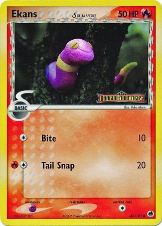 Ekans (47/101) (Delta Species) (Stamped) [EX: Dragon Frontiers]